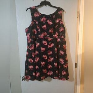 Torrid Pretty Polka Dot & Floral Sleeveless Dress Plus Sz 26
